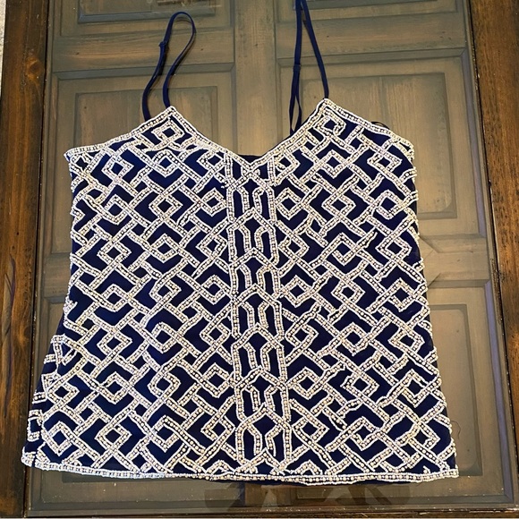 Parker Beaded Silk top size S - Picture 5 of 14